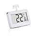 Produktbild STLSTT Mini-Kühlschrank-Thermometer - Digital Waterproof Freezer Zimmer-Thermometer mit Mehrzweck-Haken für Home Restaurants Bars Cafés - Indoor & Outdoor mit einfach zu LCD-Display zu lesen - Weiß