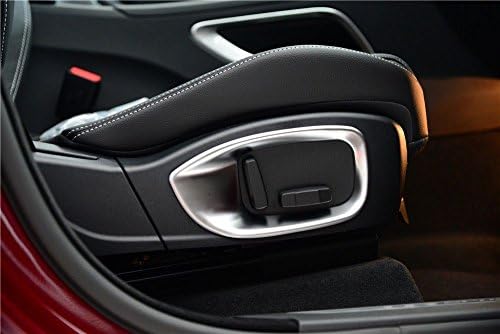 ABS Car seat adjustment trim cover frame for Jaguar XF XE F-PACE 2016 Matte Silver