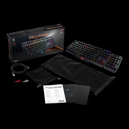 ASUS ROG Claymore RGB Mechanical Gaming Keyboard with Cherry MX Red, Detachable Numpad and Aura Sync