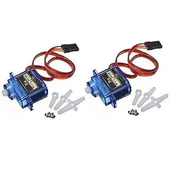 Robocraze TowerPro SG 90 Micro Servo Motor | SG90 Micro Servo for RC Helicopter, Car, Plane, Robotic Arm & CNC Machine | SG 90 Micro Servo Motor for Arduino Projects (Pack of 2)