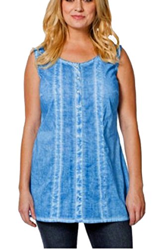 Preisvergleich Produktbild Sheego Batik Bluse Top Gr. 48 blau 895586