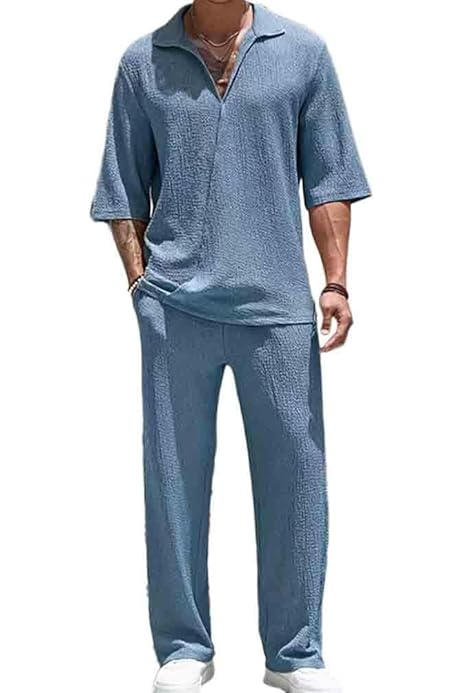 Syna World Ensemble T-shirt Et Short Pour Homme 2 Pièces Tenue D'été Survêtement De Sport Streetwear Survêtement En Coton à Manches Courtes Y2K Confortable Tenue De Loisirs Activewear Hip Hop Unisexe