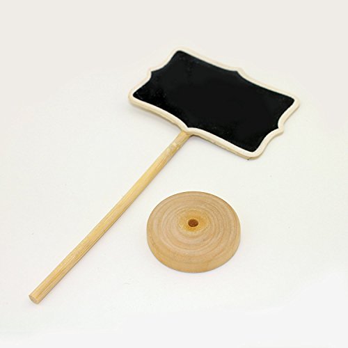 MFEIR® Mini Tafel Schilder mit Ständer für Nachricht Board Schilder, Rechteck, Set von 10, Rechteck #2 - 2