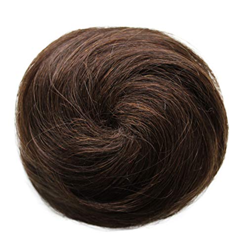 PRETTYSHOP 100% pelo real cabello humano Moño, Postizo, Trenza, Moño de estilo Hepburn, Coletero, Peinado alto, varios colores H311d