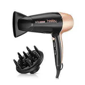 HESLEY ARIA PROFESSIONAL HAIR DRYER WITH Diffuser, Concentrator & cool shot knob 2200 Watts