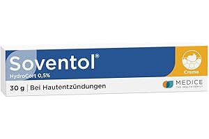 Soventol HydroCort 0,5% Creme 30 g - hydrocortison Salbe bei akuten Hautentzündungen wie Neurodermitis, Hautallergien & Ekzemen - lindert Juckreiz - entzündungshemmend