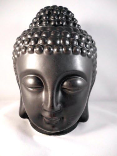 Black Thai Head Buddha Oil Burner Ornament Figure Statue