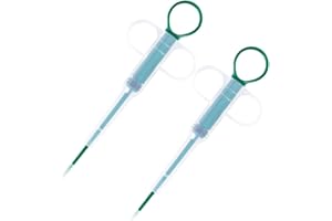 DULSPUE Nnidades de jeringa para Mascotas - 2pcs dispensador de tabletas, alimentador de Silicona, Herramienta con 2 Puntas de Silicona Suaves para Mascotas, medicamentos para Perros pequeños, Gatos