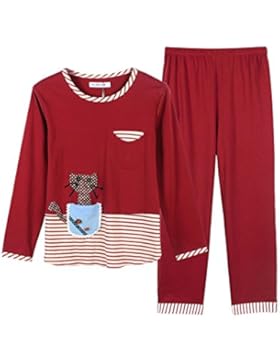 pigiama di cotone ladies/Sciolto manica lunga cute cartoon pigiama/ primavera e autunno abbigliamento e tute