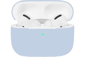 Airpods Pro Hülle, Watruer Protective Ultra-Thin Soft Silicone Stoßfeste rutschfeste Schutzzubehör Hülle für Apple Airpods 3 Ladekoffer - Hellblau