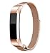 Produktbild Tonsee Mailänder Magnetschleife Edelstahlband für Fitbit Alta Smart Uhren (Rose Gold)