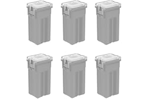 Gebildet Lot de 6 fusibles Assortis en Forme de boîte Jcase 12 V-24 V pour camions, Voitures et SUV, Bateaux (25 A)