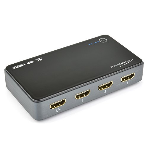 KabelDirekt 4K HDMI Switch 3 x 1 ( 1080p 4K 3D HDCP) / mit Fernbedienung & integriertem HDMI Verstärker – PRO Series - 4