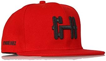 Gymheadz 100% Cotton Eko Snapback Gym Sports Outdoor Casualwear Headwear Cap - Red & Black