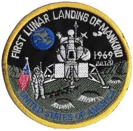 NASA First Lunar Landing 1969 Badge Embroidered Patch 4” Sew-on or Iron-on