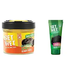 Set Wet Hair Gel Ultimate Hold, 250ml & Set Wet Hair Gel Vertical Hold (100ml Tube)