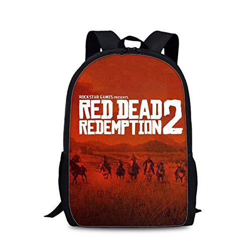 Preisvergleich Produktbild Red Dead Redemption Rucksack Große Kapazität Schultasche Mädchen Multi-Compartment Wasserdicht Passt Laptop Daypacks Schulrucksack für Wandern Reisen, 44 cm