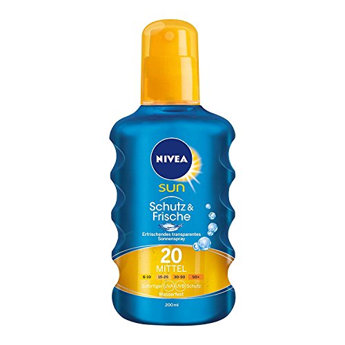 Nivea Sun Protect und Refresh Kühlendes Transparentes Sonnenspray LSF 20, 200 ml