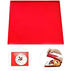 hangnuo pâtisseries Swiss Roll feuille de cuisson anti-adhésive en silicone 31,5 x 26,9 x 0,9 cm Rouge