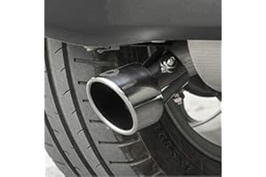 BRALEM Terminale Scarico per Auto Posteriore, Per Smart 453 Fortwo Forfour, Silenziatore Scarico, Finitura Cromata in Acciaio Inossidabile, Gola Posteriore Modificata, Accessori Decorativi,Silver