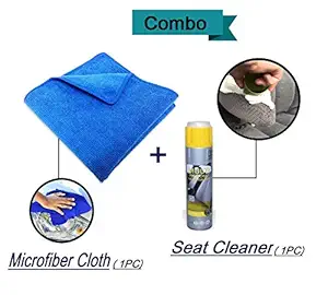 Auto Hub Soft Microfiber Car Cleaning Cloths with Seat Cleaner - Assorted/1PC Each