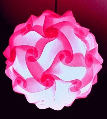 Lampenschirm pink Puzzle Lampe pink Puzzle Lampen m Puzzle Lampenschirm pink
