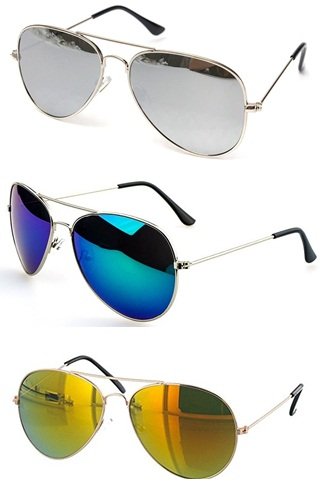 Sheomy UV Protected Non Polarized Aviator Unisex Sunglasses(3IN1-0085|Silver Mercury, Blue Mercury, Green Mercury) - Pack of 3 RS.349 (83.00% Off) - Amazon Sheomy UV Protected Non Polarized Aviator Unisex Sunglasses(3IN1-0085|Silver Mercury, Blue Mercury, Green Mercury) - Pack of 3 RS.349 (83.00% Off) - Amazon