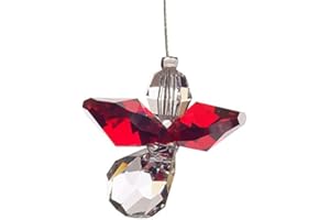Wild Things - Pendentif en cristal Swarovski - Pierre de naissance - Motif : Ange, JANUARY - GARNET