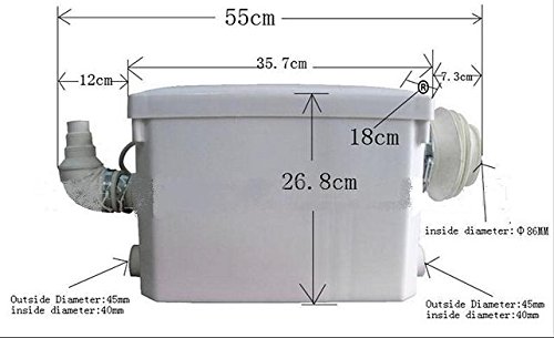Hebeanlage – FÄKALIENpumpe – Abwasserpumpe – Vorwand, Hänge-WC – Ersatz SaniPack - 3