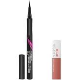 Maybelline New York Hyper Precise All Day Eyeliner 701 Matte Onyx (Mat Siyah) & Mini Super Stay Matte Ink Likit Mat Ruj 65 Se