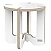 Produktbild AUPROTEC Blumenhocker Beistelltisch HR-22 rund Ø 30cm Birke 31cm hoch Blumenständer Multiplex Birken-Sperrholz in exklusivem Design als Deko Pflanzen-Säule Fußbank Hocker Tisch Farbe: weiß