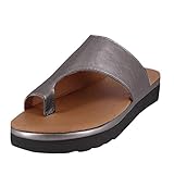 ✪‿✪ zarupeng✦‿✦ Moda para Mujer Retro Sandalias de Fondo Grueso Zapatillas de Playa Cuñas Romanas Chanclas Zapatos de Punta Abierta en casa