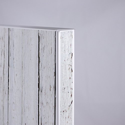 banjado – Magnettafel weiß Pinnwand 37x78cm Memoboard Whiteboard mit Motiv Weißer Bretterzaun - 5