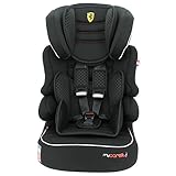 FERRARI Highback booster Car seat group 1/2/3 (9-36kg) - Made in France - Side impact protection - 3 stars TCS-Approved ECE R44/04.