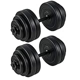 💪 Gewichte mit Sternverschlüssen: Hantelscheiben mit Zement-Sand-Füllung und bodenschonendem Kunststoff-Überzug. Sternverschlüsse sichern die Hantelscheiben.