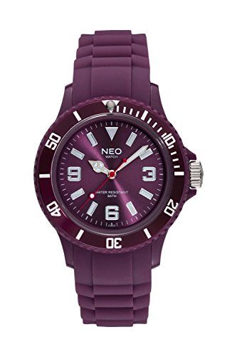 NEO watch Damen Armbanduhr NICE-1 ruby red unisex mit Silikonarmband - N1-009