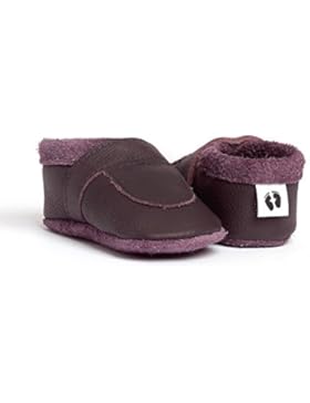 little foot company® 621 Krabbelschuhe Babyschuhe Lauflernschuhe Basic weiches Leder pflaume