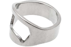 GOODS+GADGETS® Flasköppnarring i Rostfritt Stål - 22 mm Ring | Alltid redo att öppna flaskor - matt borstad finish, 2 mm tjoc