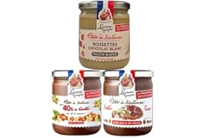 Lot panaché 3 Pâtes à tartiner 400g aux noisettes du Lot et garonne - Lucien Georgelin