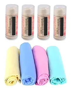 Auto Hub Leatherette Chamois - Pack of 4 (Assorted)