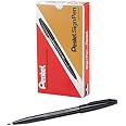 Pennarello Pentel Sign Pen S520-B, Punta In Fibra 2,0 Mm, Inchiostro A Base D'acqua, Colore Rosso, Confezione Da 12