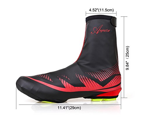 Shinmax Schuhabdeckung Radfahren Schuhbezüge, Outdoor Sports Bike Schuhbezüge Wasserdichte Wärmer Überschuhe Schuh Booties Cover für Männer Frauen MTB Winter Regen Fahrrad Fahrrad Fahrrad Mountain Road Toe Abdeckung - 4