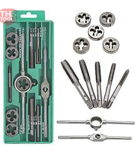 Burkit Kit M27 X 3 Maschio E Filiera Per Filettatura Manuale – Destra, Acciaio Per Metalli, Classe H2 E 6g - 2