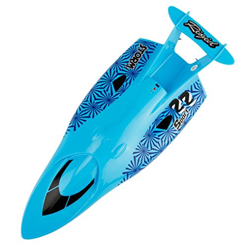 DAYLIN 33*12.5*6.5 CM Remote Control Boat RC 4CH 2.4G Racing Waterproof Outdoor Toys (blue)