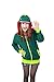 Produktbild Minetom Unisex Cartoon Jacke Pyjama Tieroutfit Seitentaschen Reißverschluss Mit Kapuze Tier Cosplay Sweatshirt Halloween Kostüm Hoodies Einhorn Dinosaurier Grün L(166-175CM)