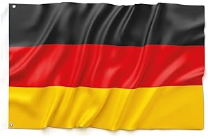 IL MEGASTORE DEI GIOCATTOLI E GIOCHIAMO Bandera de Alemania 90 x 150 cm – Ultra resistente, doble función con 2 ojales y trabilla para mástil, bandera nacional alemana (1)