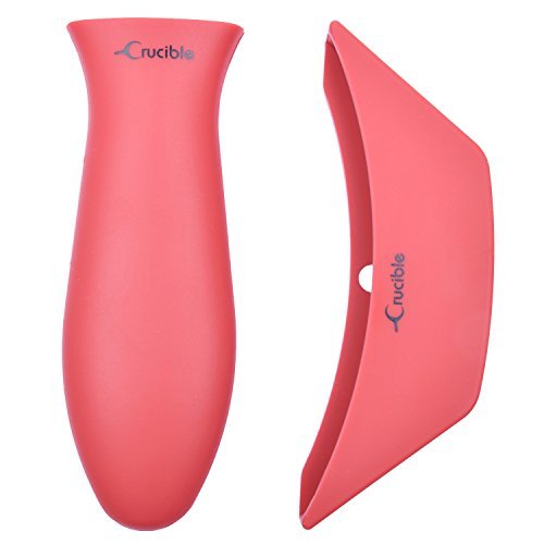 Porta manico in silicone caldo, presina per padelle in ghisa, padelle, padelle per friggere e piastre, maniglie per pentole in metallo e alluminio - impugnatura a manico, copertura per maniglie