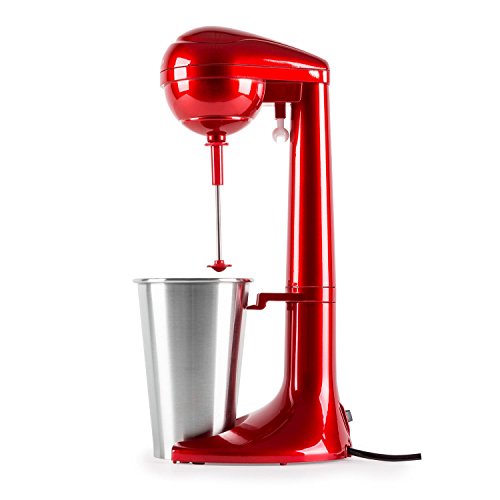 Klarstein • Manhattan • Drink-Mixer • Getränkemixer • Mini-Standmixer • Milkshake Maker • 65 Watt • bis zu 25.000 Umdrehungen pro Minute • 450 ml Fassungsvermögen • Edelstahl-Mixbecher • Becherhalterung • Cocktail Shaker • Smoothies • Sahne • Eischnee • rot - 4