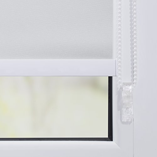 Lichtblick RVK.100.175.01 Thermo-Rollo Klebfix mit Kassette, ohne Bohren, Verdunkelung – Weiß 100 x 175 cm (B x L) - 5