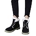 Produktbild TianWlio Stiefel Frauen Herbst Winter Schuhe Stiefeletten Boots Mode Warme Winter Dicke Schnee Kurze Stiefel Runde Zehe Schuhe Schwarz 36